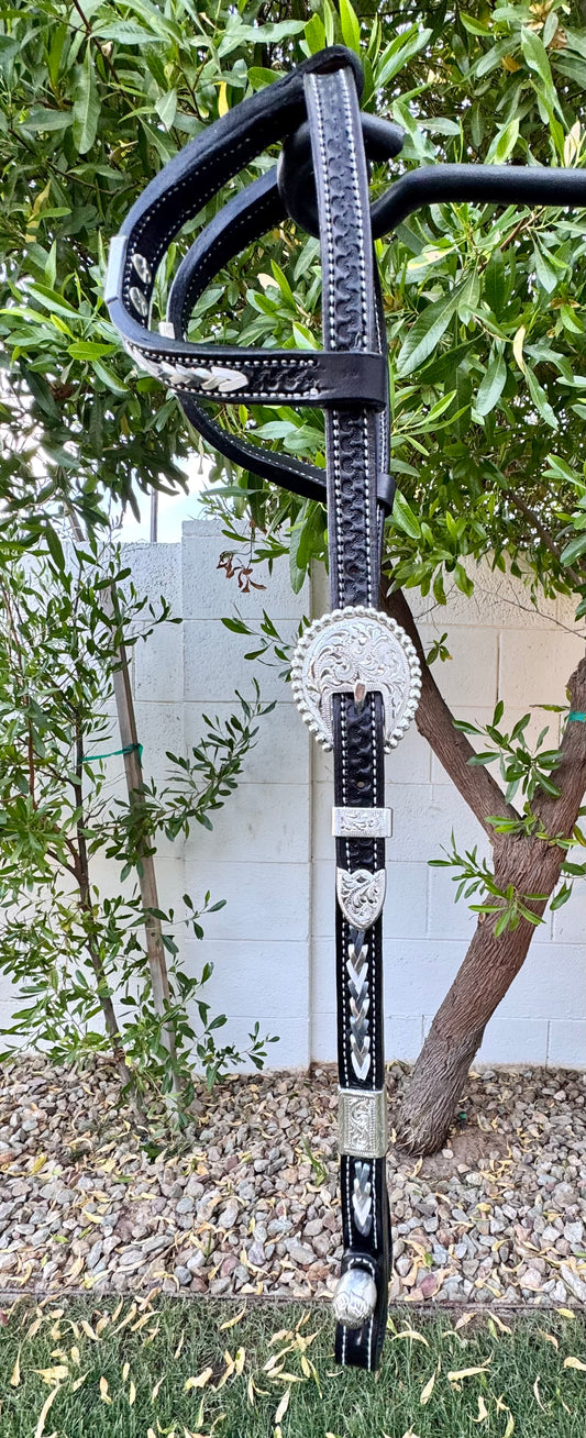 Fairytail Leather Co Black Kangaroo Lace Headstall