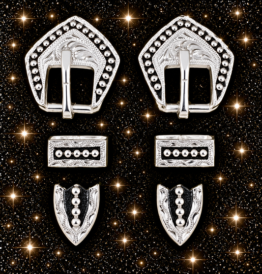 German Silver with Black Buckles, 5/8”