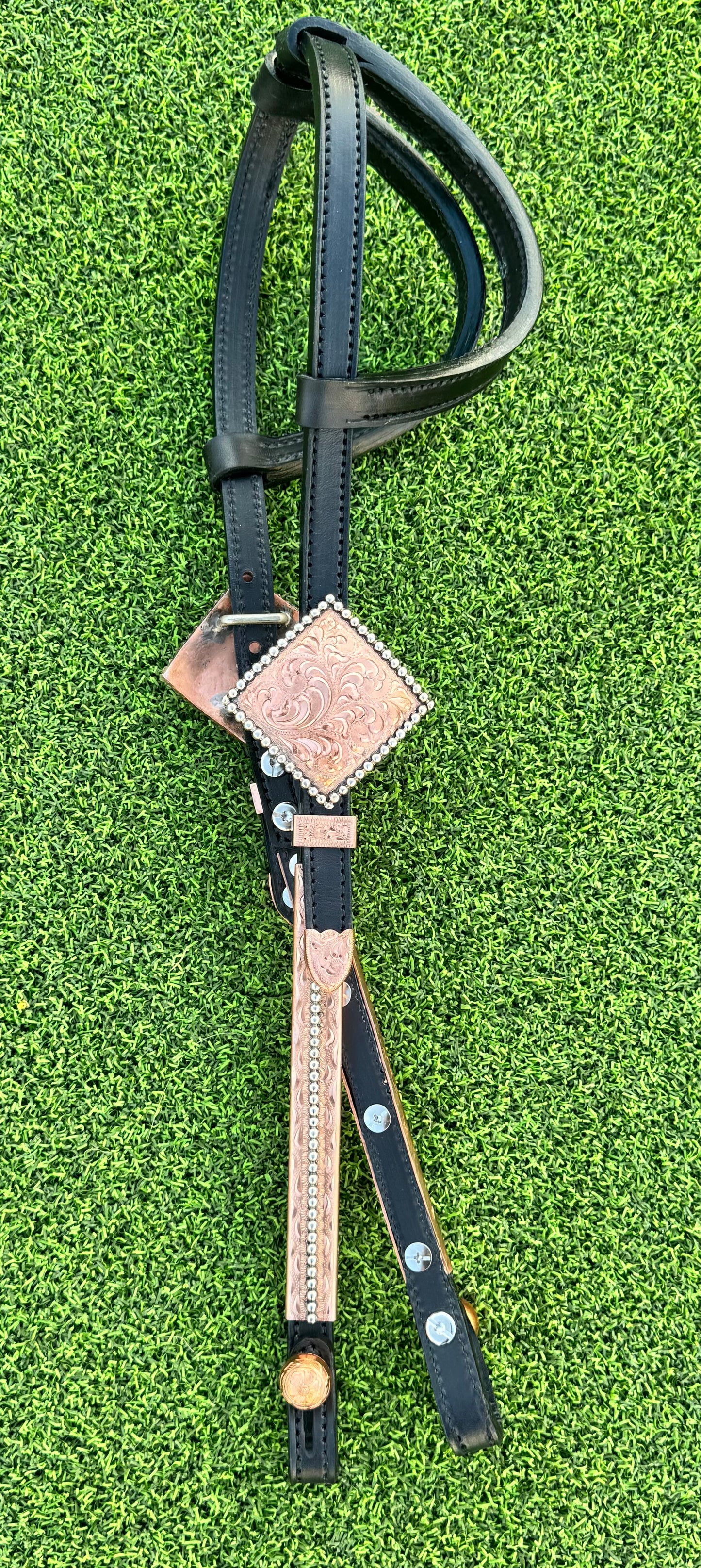 Fairytail Leather Black/Copper Headstall