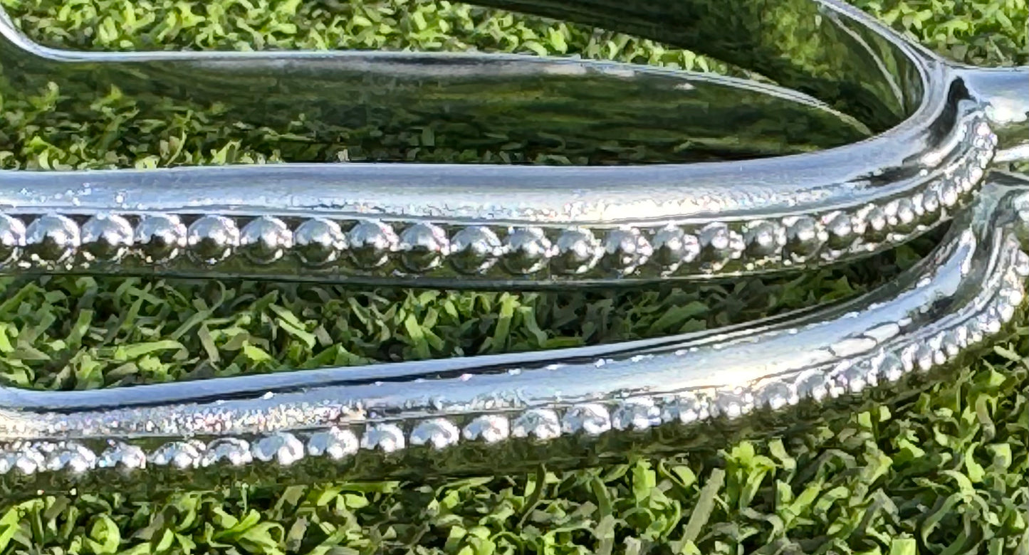 Ladies 1" Silver Dots Prince of Wales English Spurs