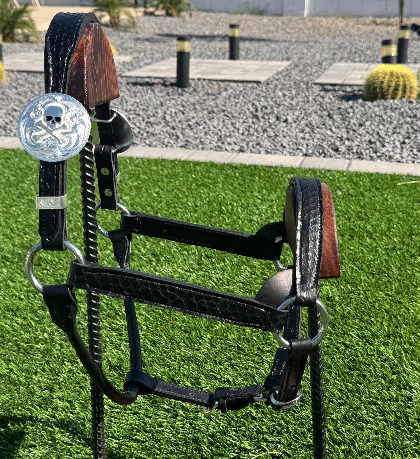 Fairytail Leather Used Yearling Black Python Halter