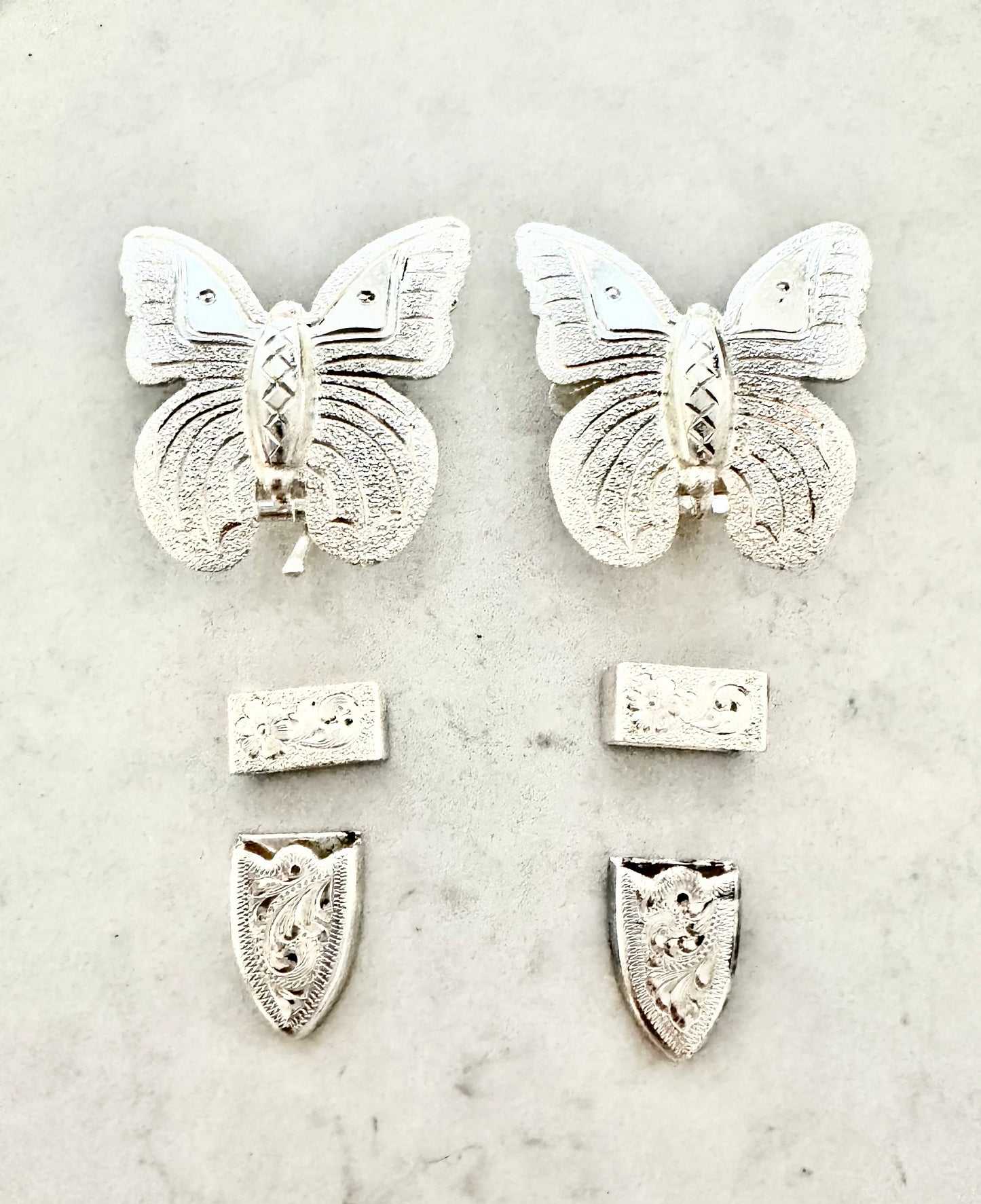 German Silver Butterfly Buckles, 3/4”