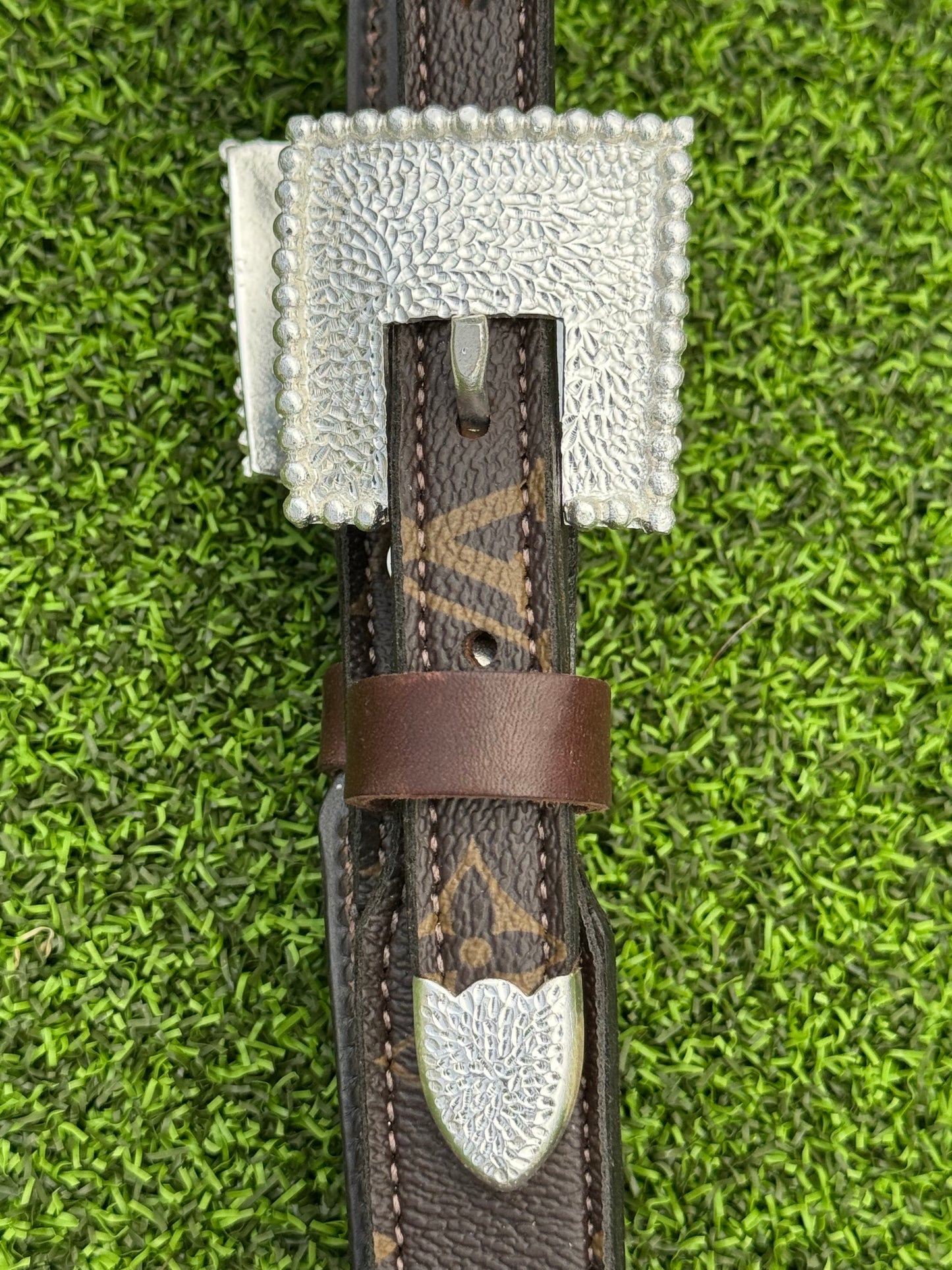 Fairytail Leather Co Brown Designer Headstall, German Silver