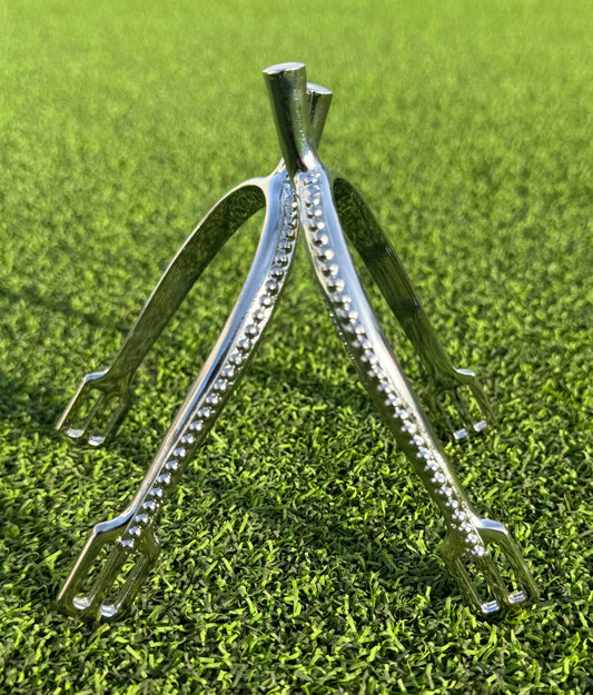 Ladies 1" Silver Dots Prince of Wales English Spurs