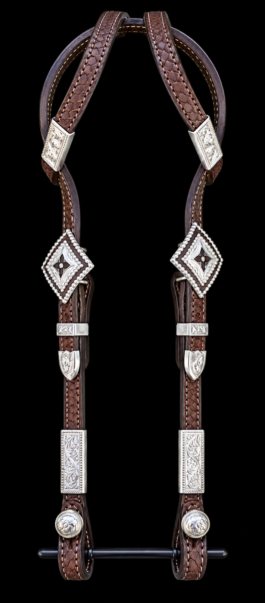 Fairytail Leather Co Brown Python Headstall