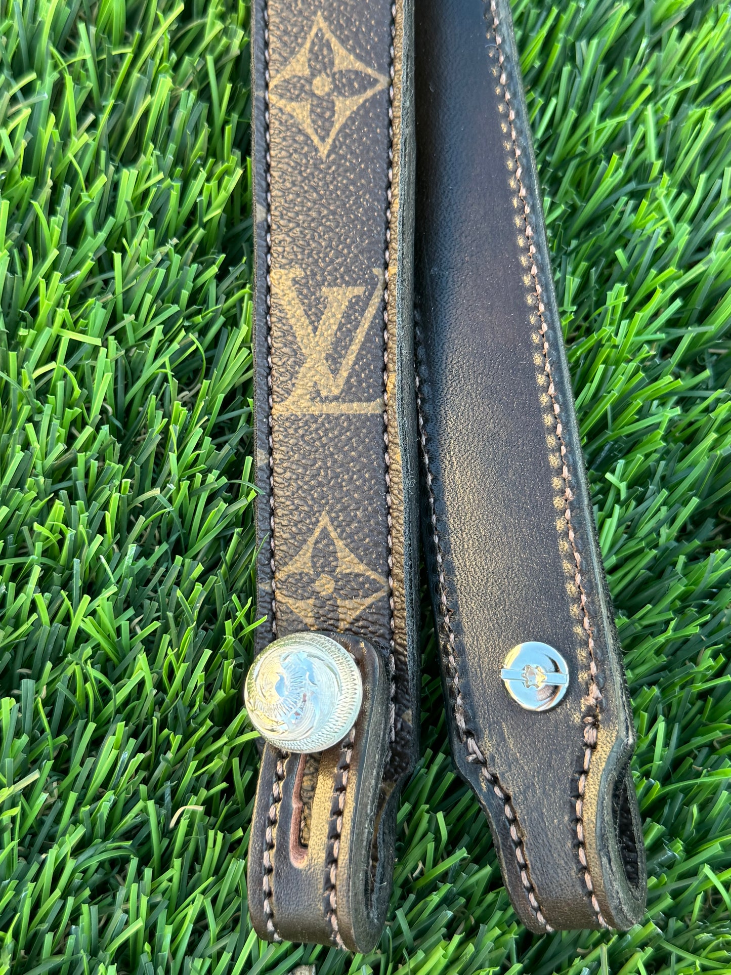 Fairytail Leather Co Brown Designer Headstall, German Silver