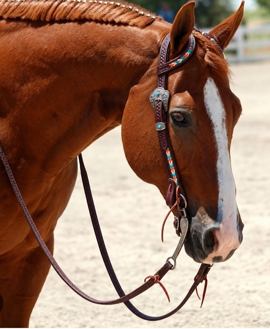 Fairytail Leather Co Kangaroo Lace Ranch Headstall