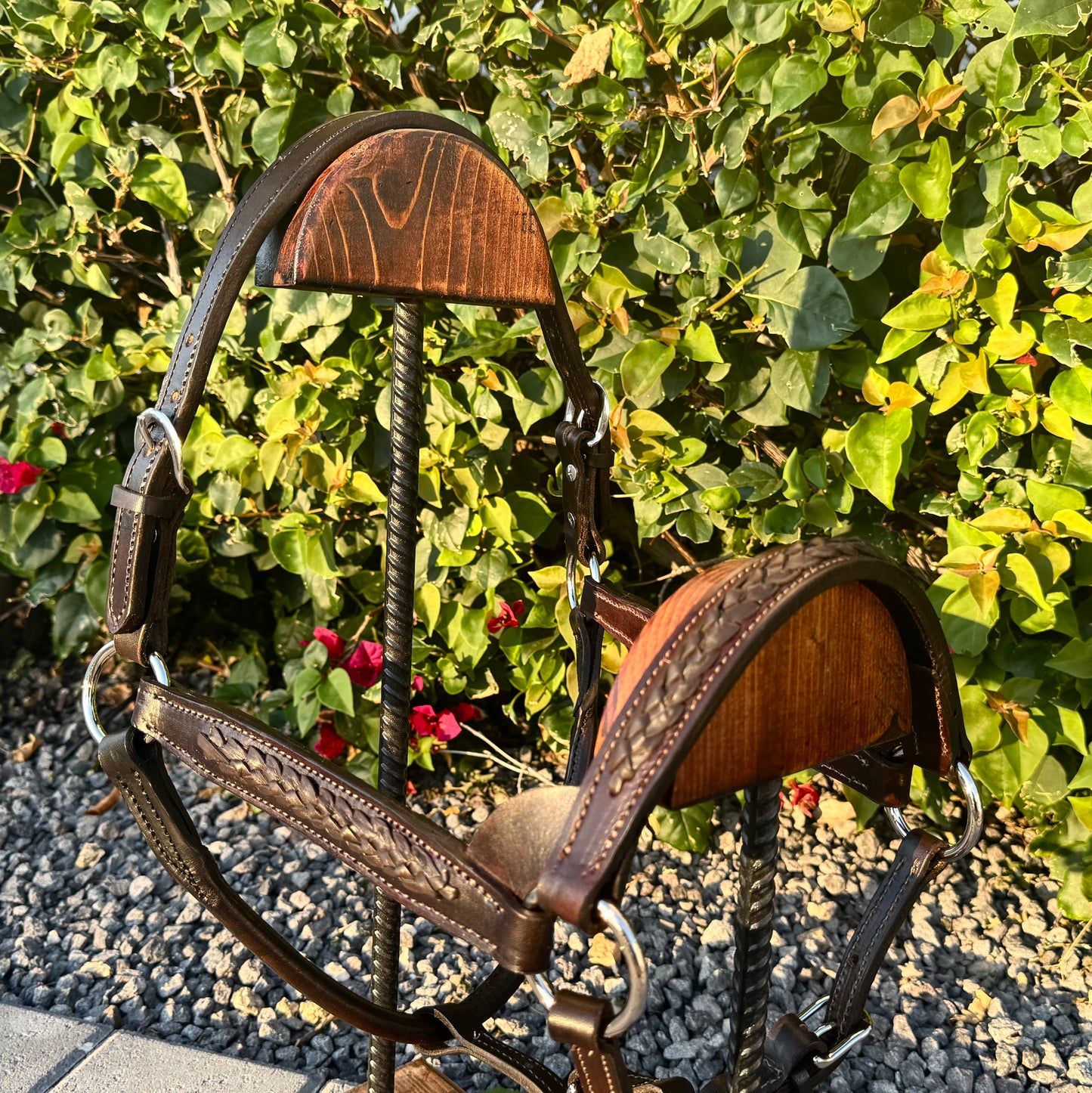 Fairytail Leather Havana Braided English Show Halter - SPECIAL ORDER, ALLOW 4 WEEKS