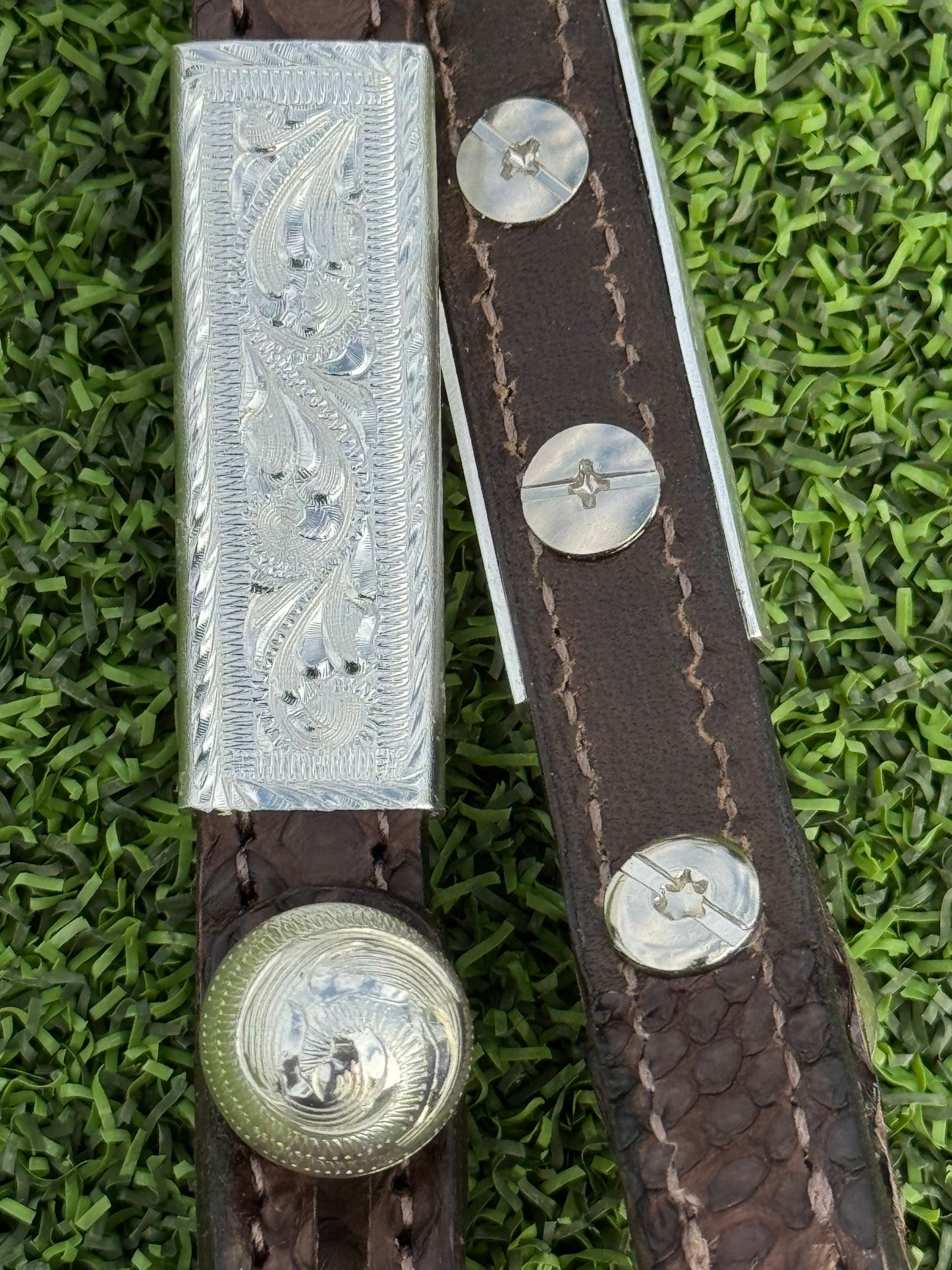 Fairytail Leather Co Brown Python Headstall