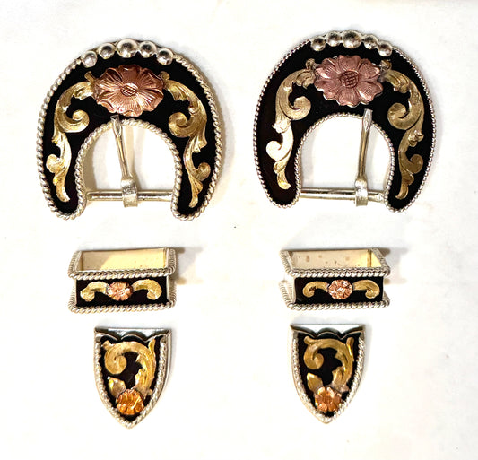 Black, Bronze, Copper and Silver Buckles, 1”