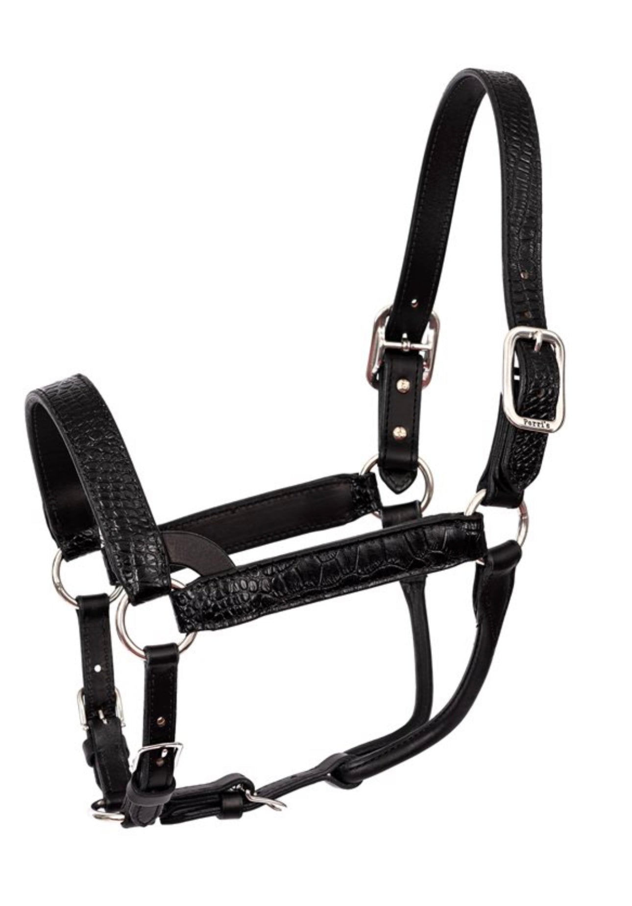 Perri’s Leather Crocodile Embossed Halter