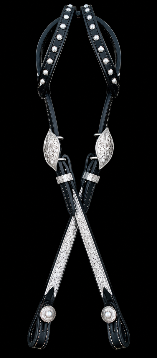 Fairytail Leather Black Headstall