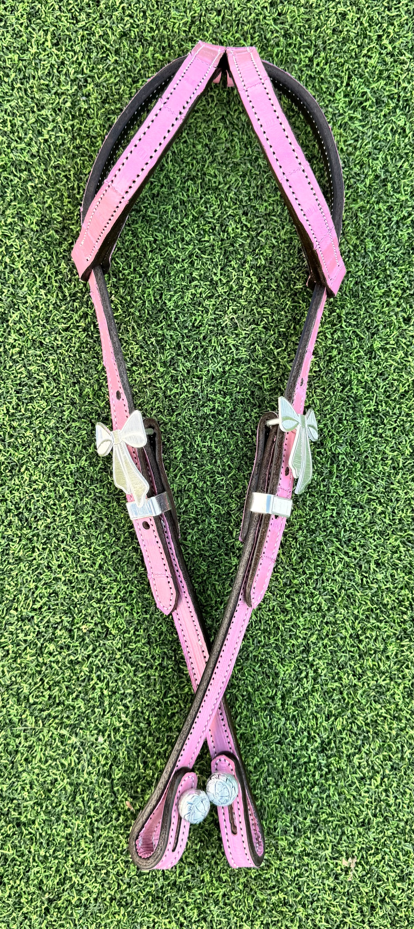 Fairytail Leather Co Dusty Pink Eel Headstall