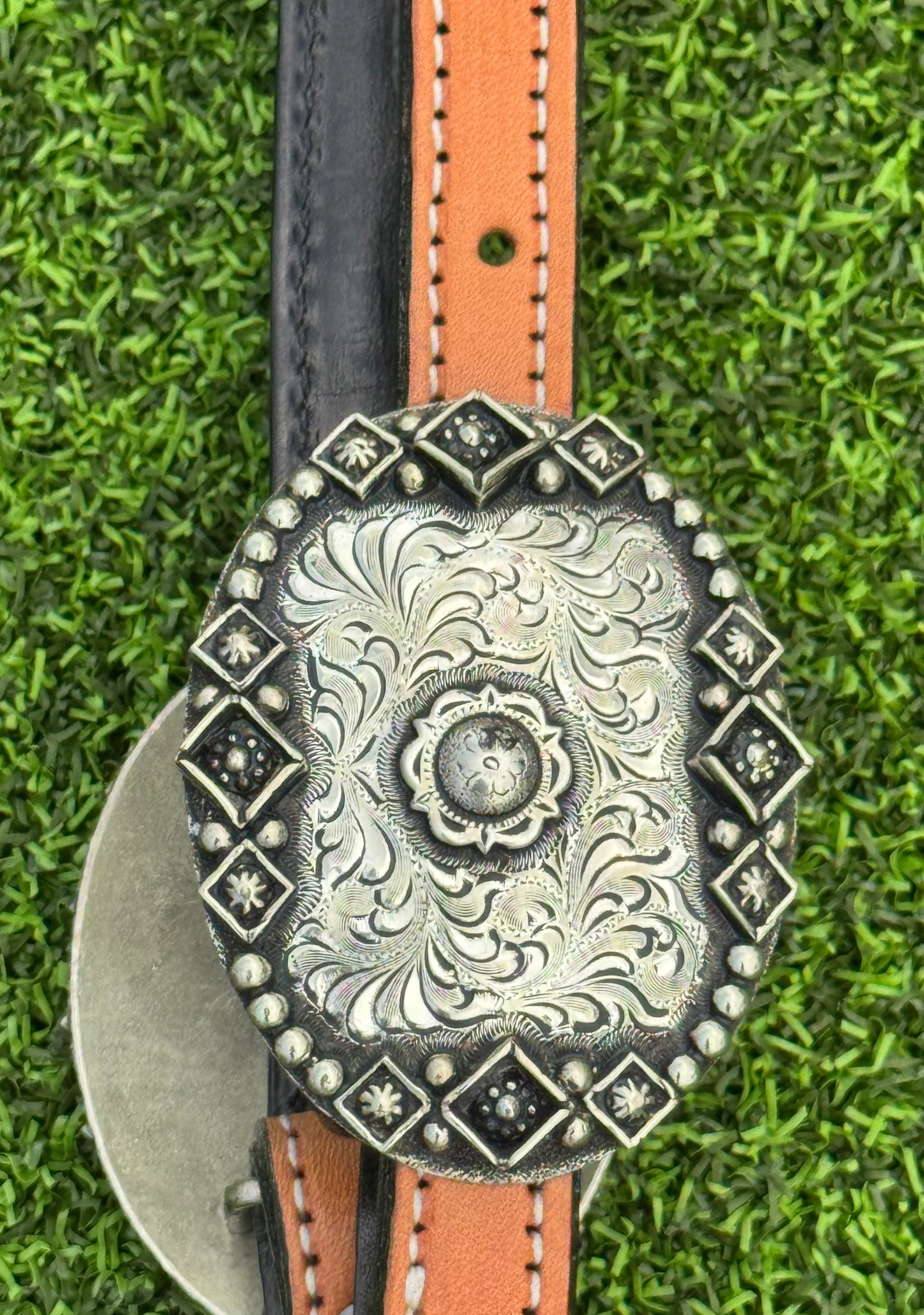 Fairytail Leather Co Natural and Black Two-Tone Headstall