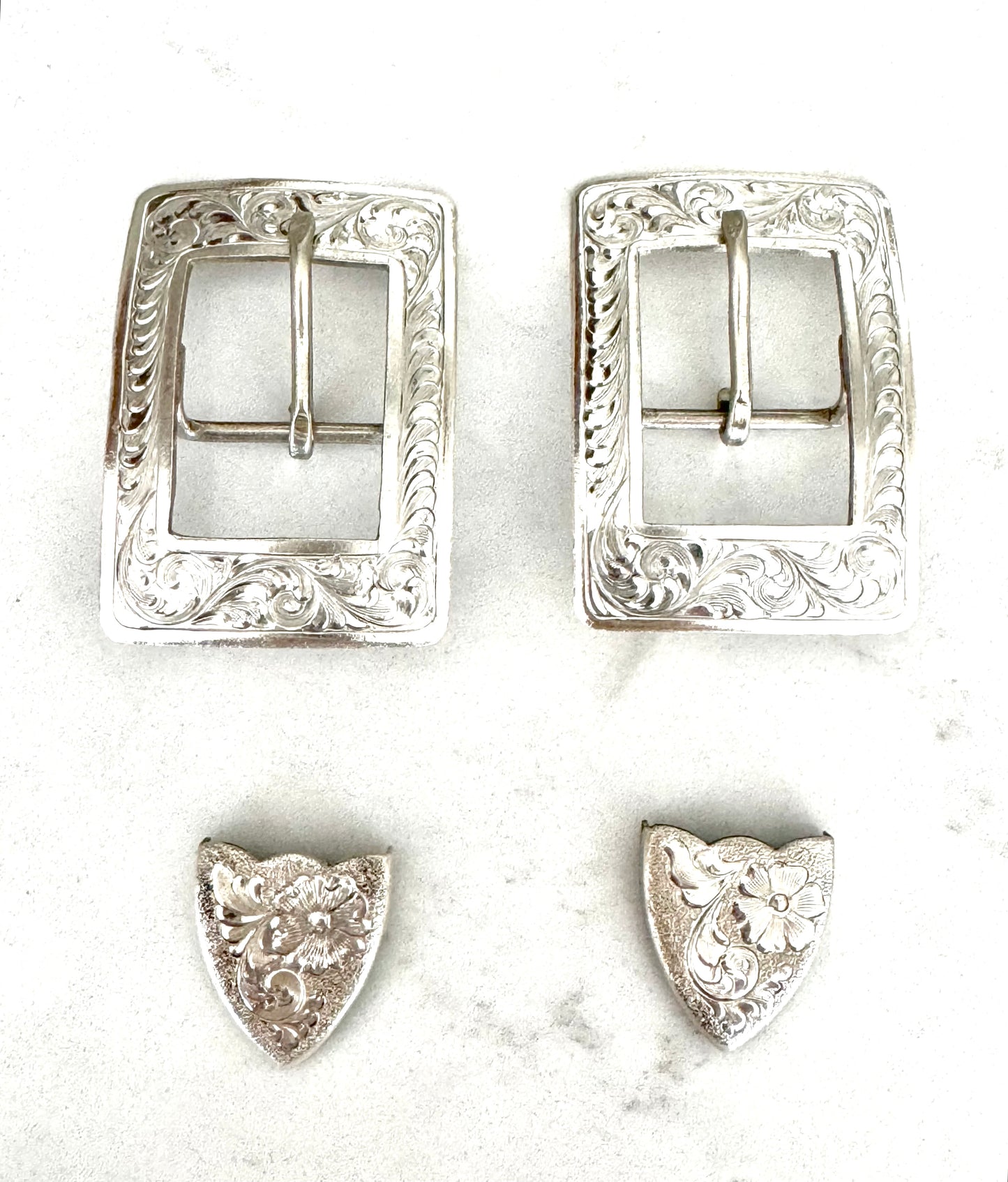 Silver Overlay Buckles, 1”