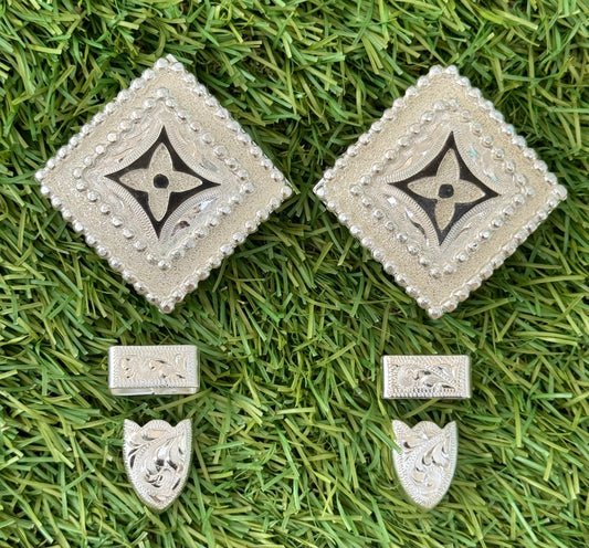 German Silver & Black Buckles, 5/8”