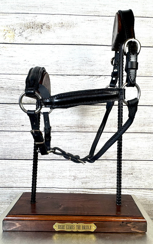 Black Yearling Padded English Show Halter