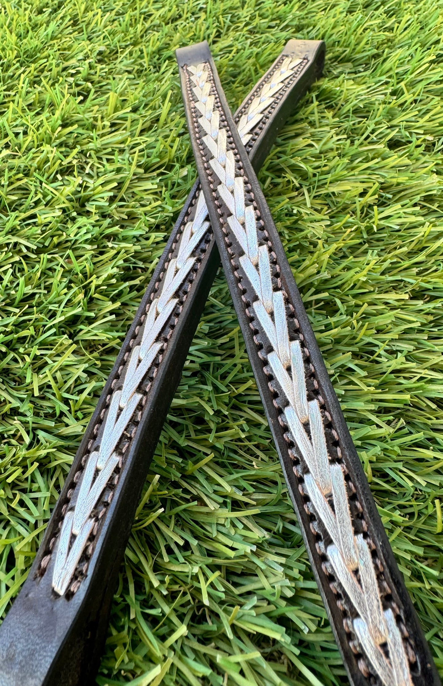 Chocolate with Silver Kangaroo Lace Ear Pieces