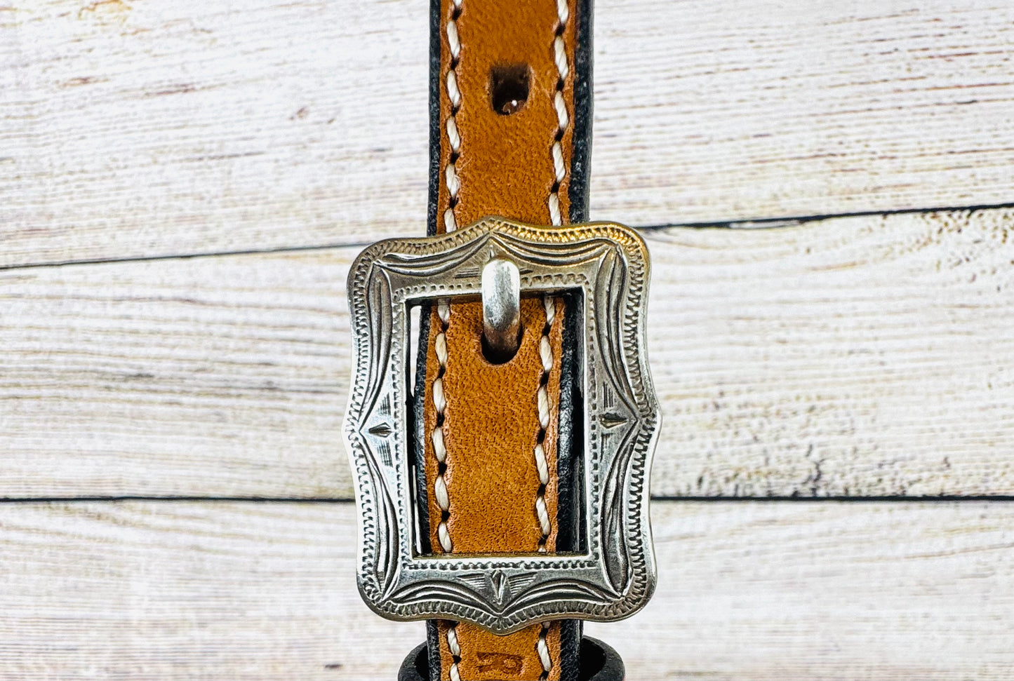 Light Basketweave Tooled Headstall