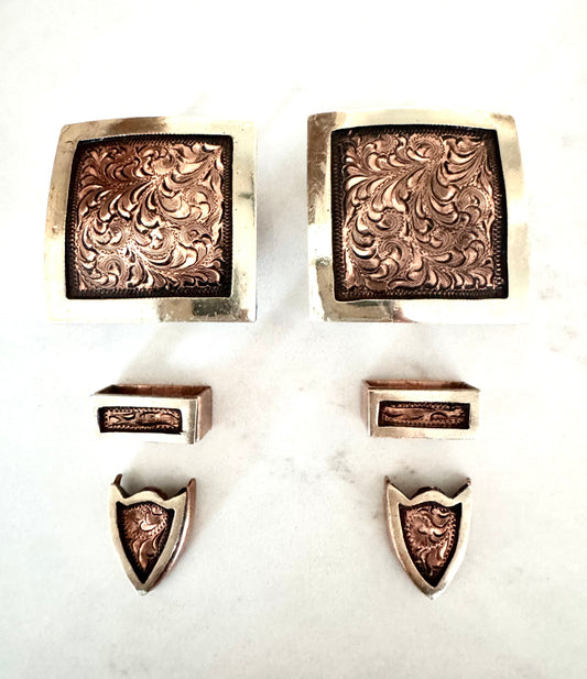 German Silver and Copper Buckles, 3/4”