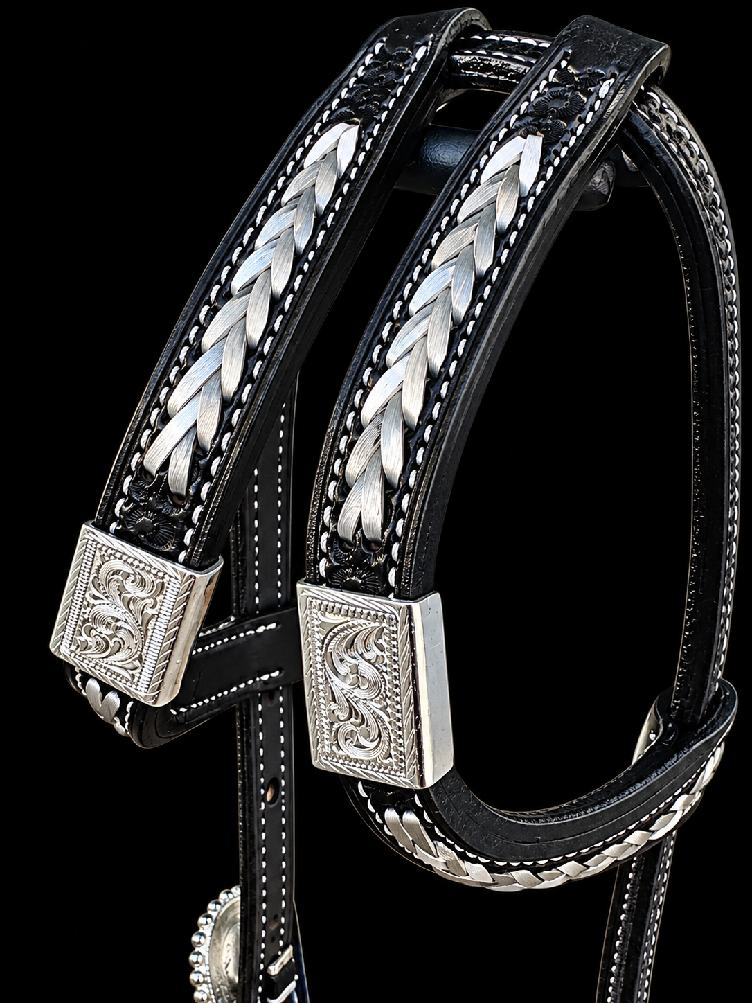 Fairytail Leather Co Black Kangaroo Lace Headstall