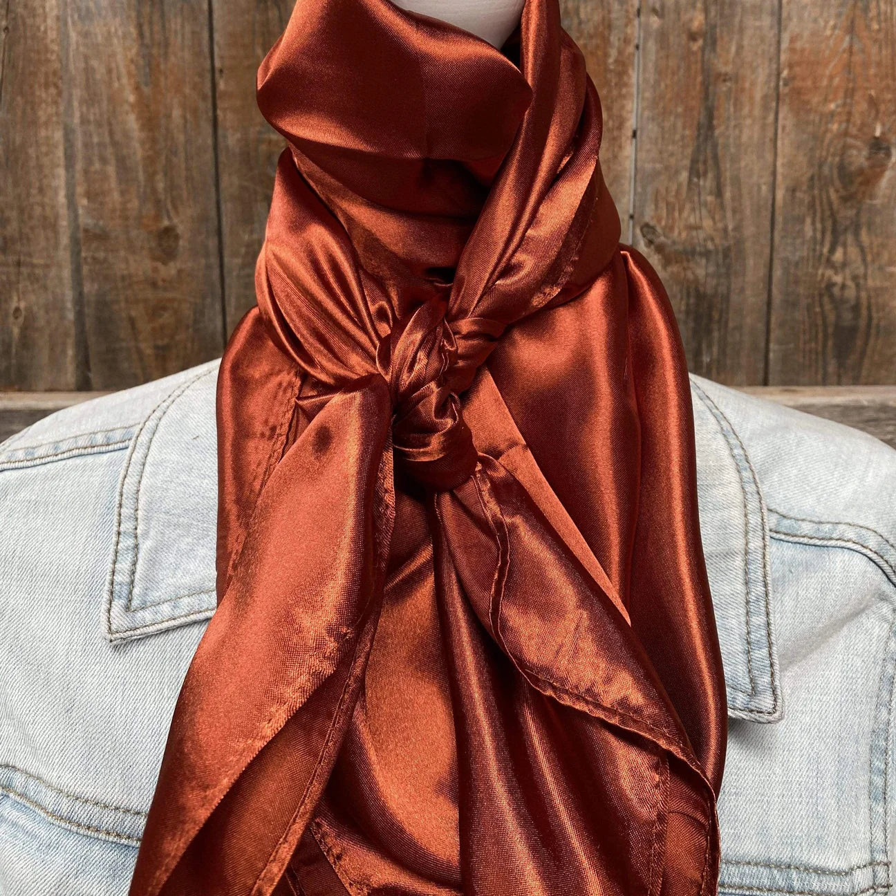 35X35" Solid Rust Wild Rag / Scarf