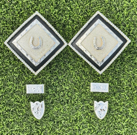 German Silver Horseshoe Buckles, 5/8”