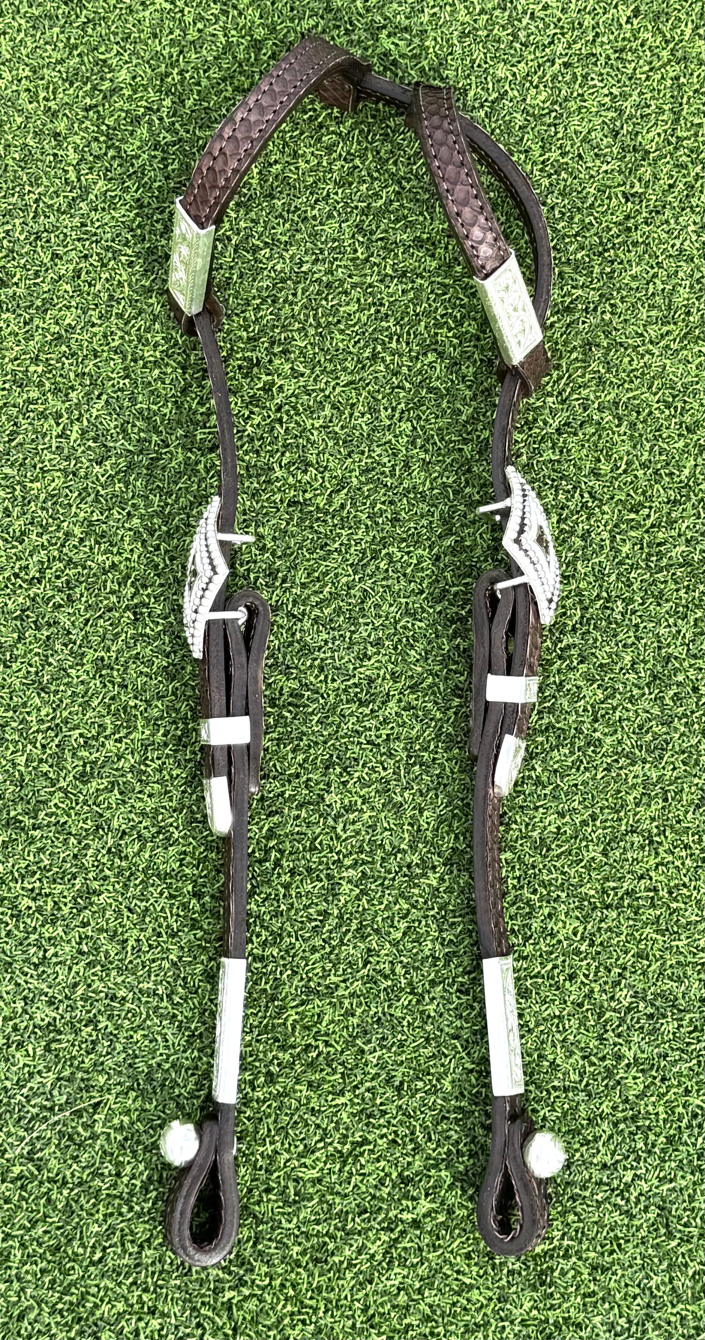 Fairytail Leather Co Brown Python Headstall