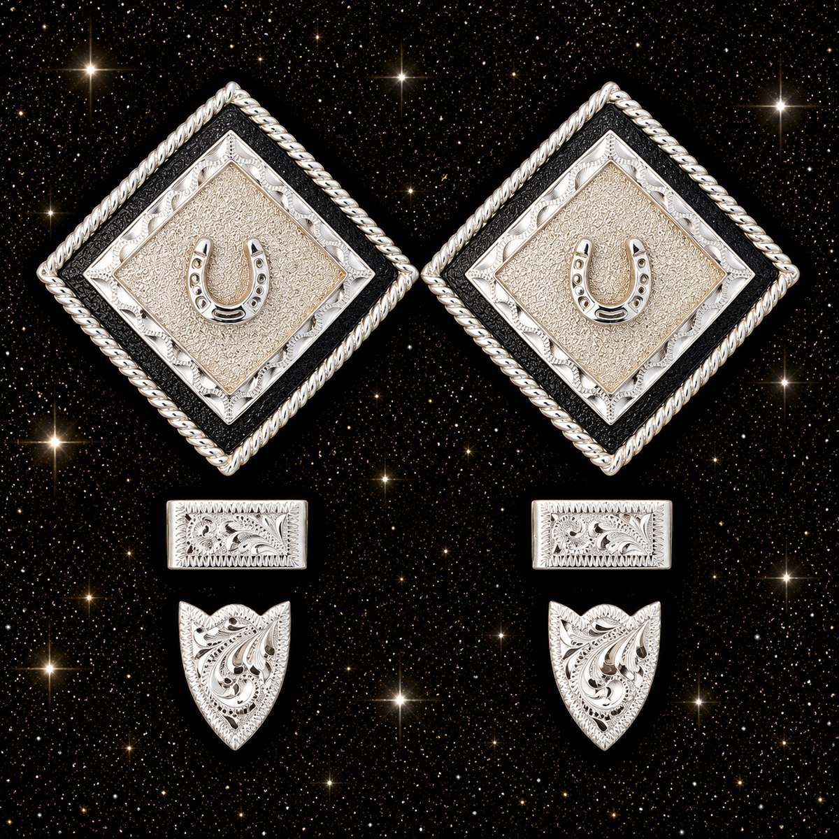 German Silver Horseshoe Buckles, 5/8”