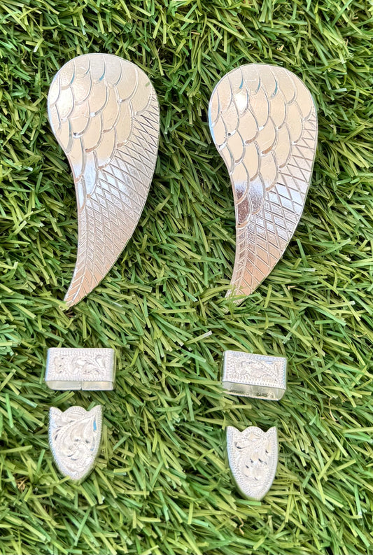 German Silver Angel Wing Buckles, 5/8”