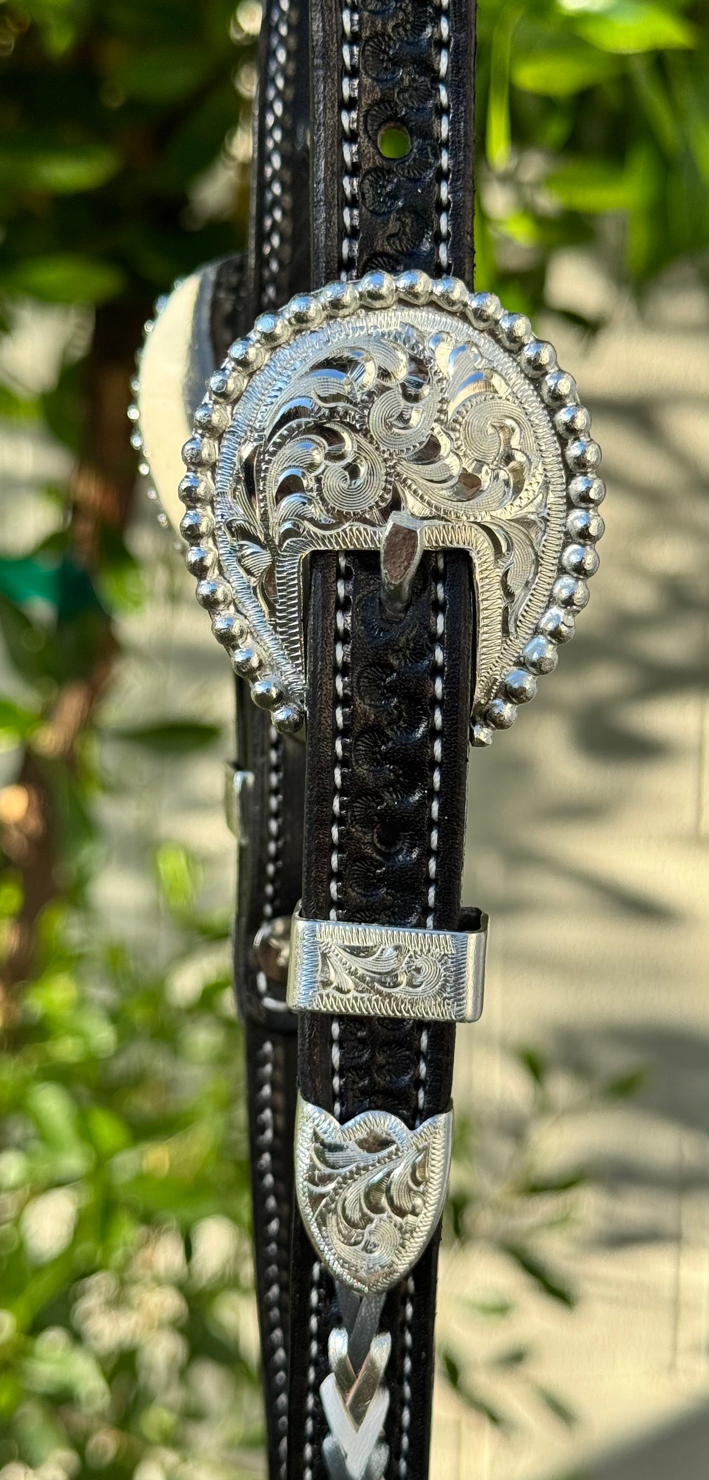Fairytail Leather Co Black Kangaroo Lace Headstall