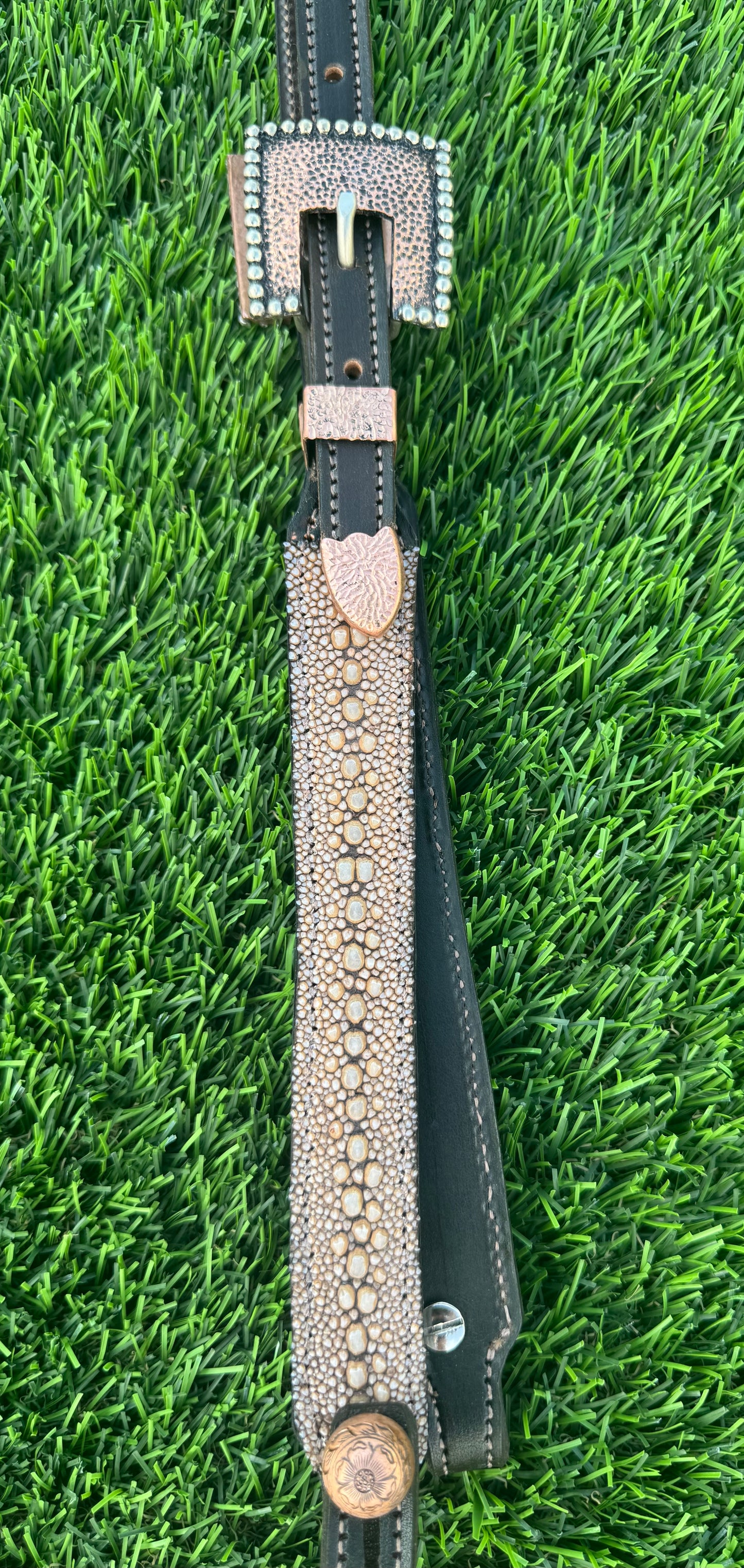 Fairytail Leather Co Brown Row Stingray Headstall