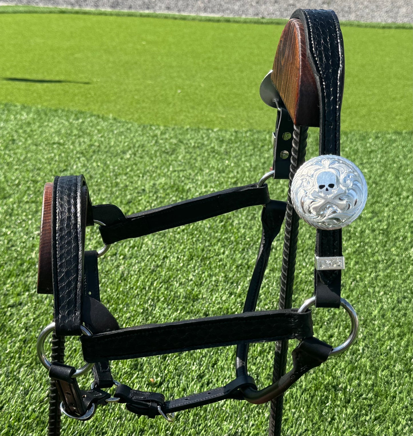 Fairytail Leather Used Yearling Black Python Halter