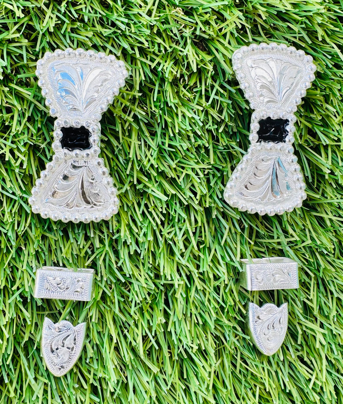 German Silver Bow Buckles, 5/8”