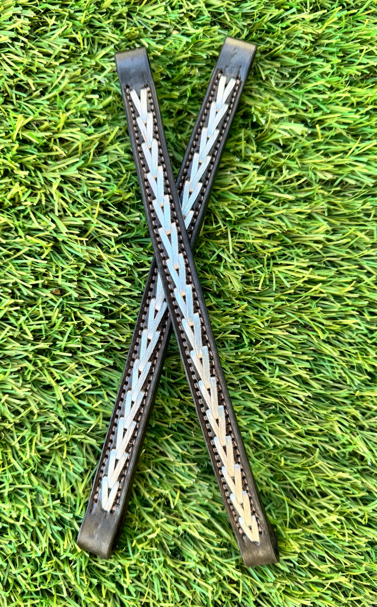 Chocolate with Silver Kangaroo Lace Ear Pieces