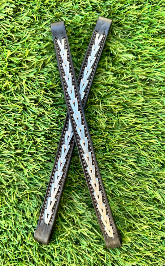 Chocolate with Silver Kangaroo Lace Ear Pieces