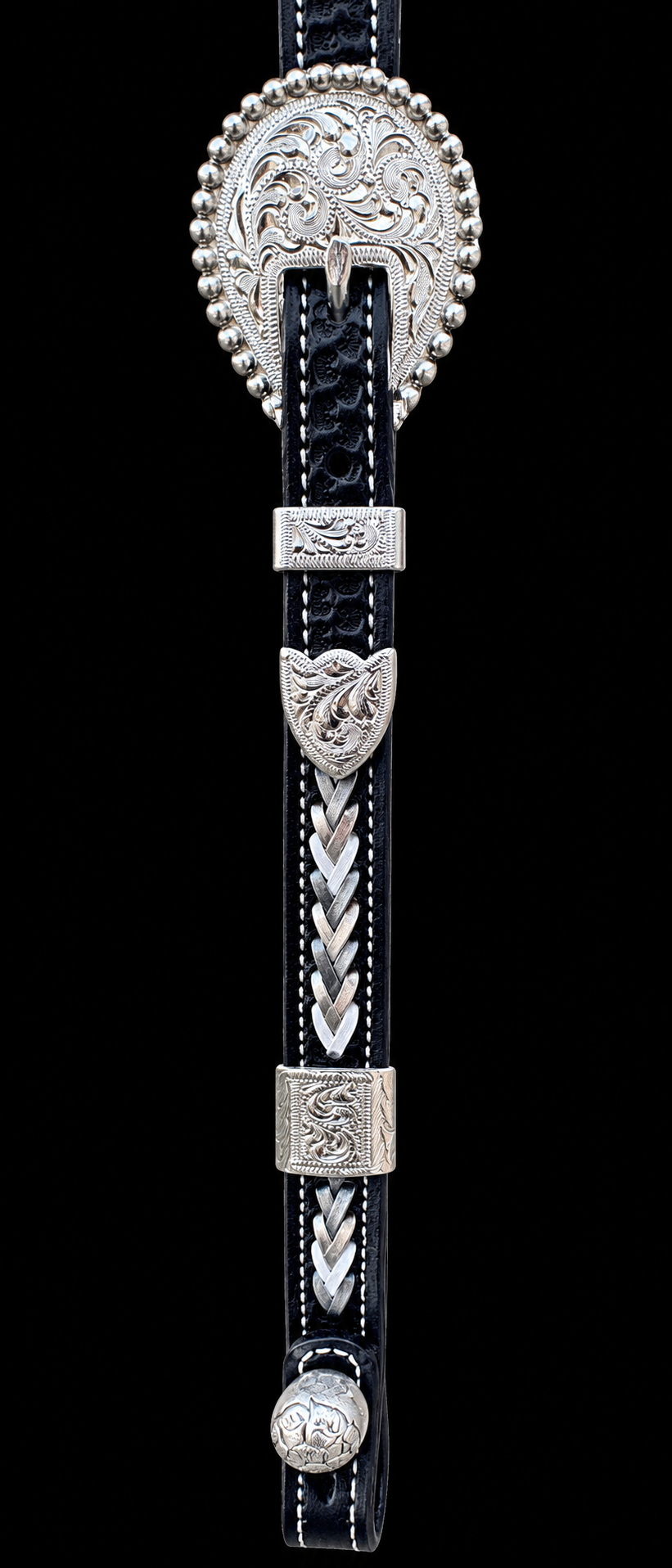 Fairytail Leather Co Black Kangaroo Lace Headstall