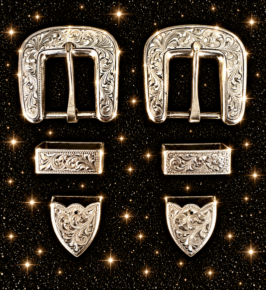 Silver Overlay Buckles, 7/8”