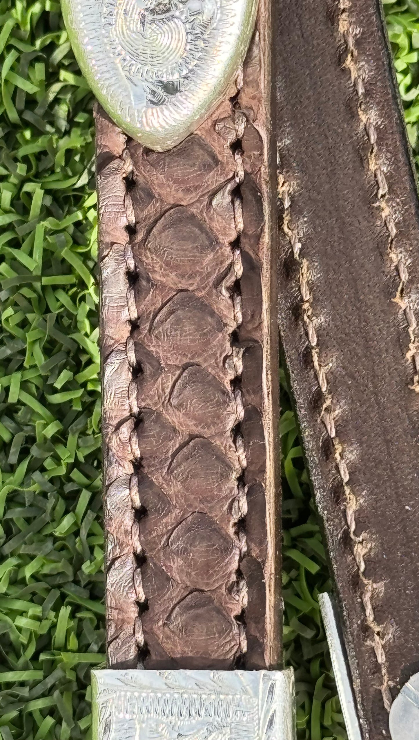 Fairytail Leather Co Brown Python Headstall