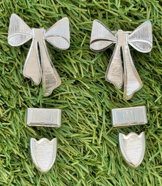 German Silver Bow Buckles, 5/8”