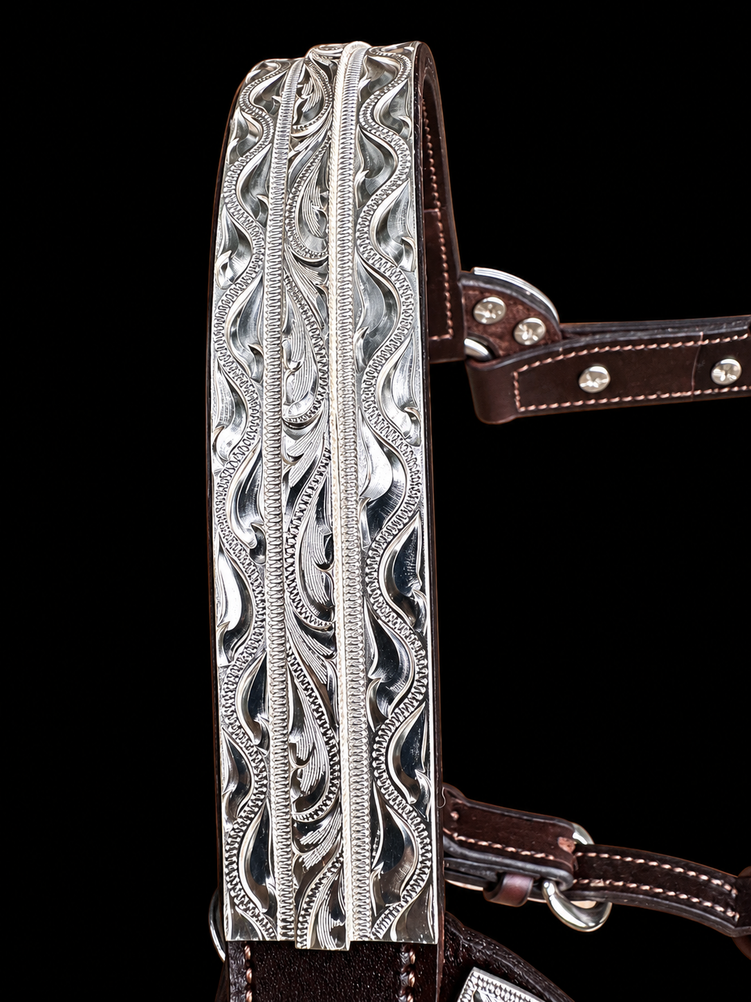 Fairytail Leather Co Brown Halter with Full Silver