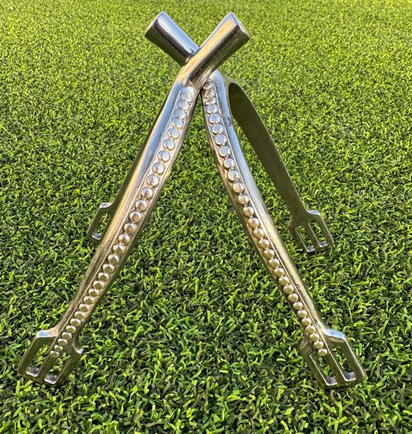 Ladies 1" Prince of Wales Canted English Spurs with Sterling Silver Dots