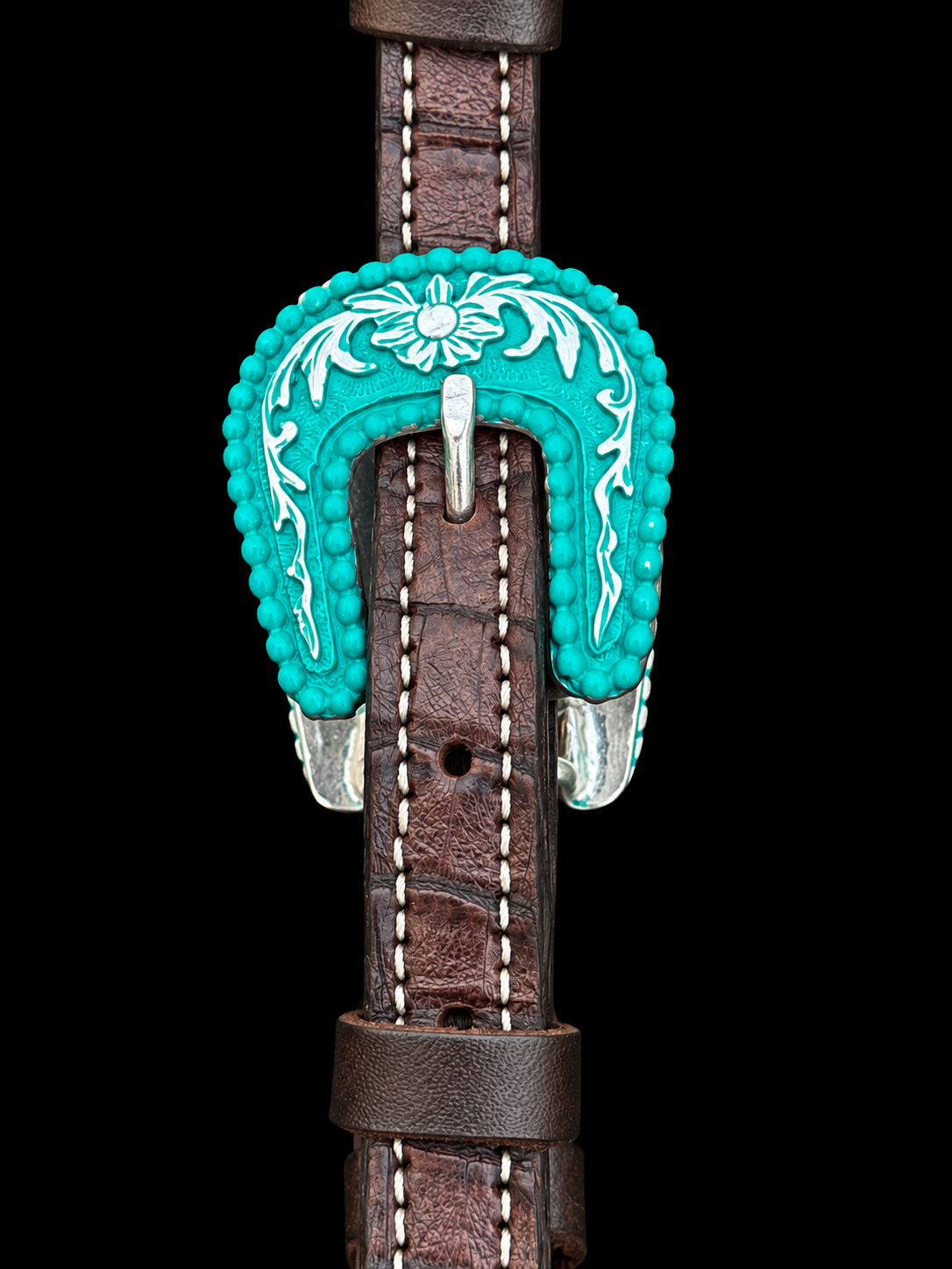 Fairytail Leather Chocolate Caiman Headstall