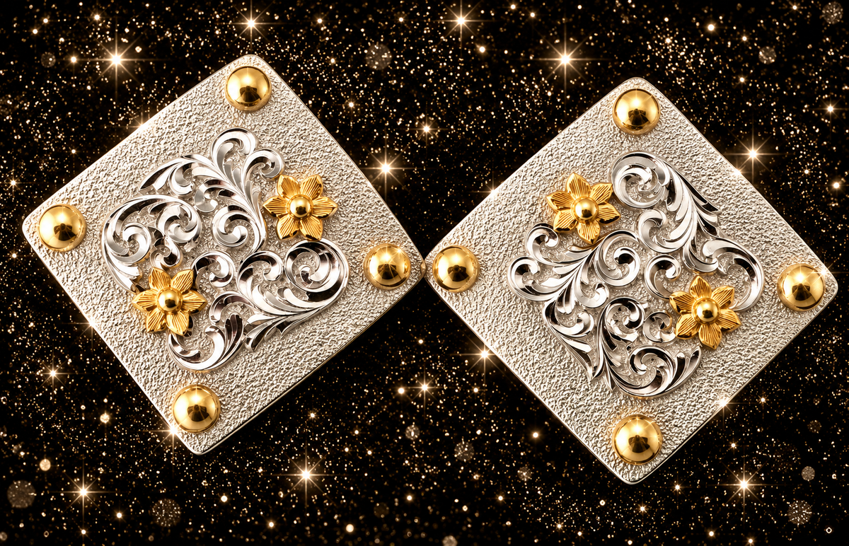 German Silver and Gold Buckles, 3/4”