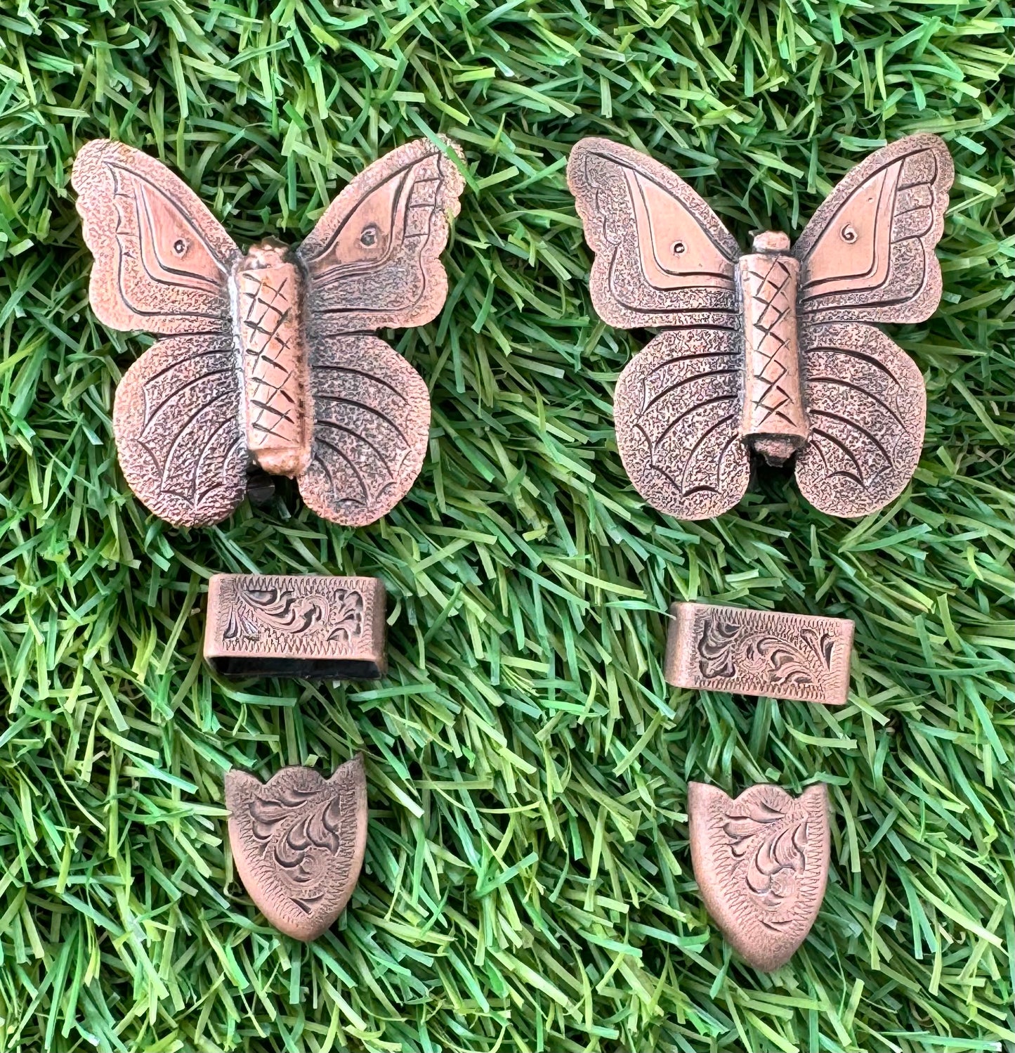 Antique Copper Butterfly Buckles, 5/8”