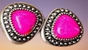 Southwestern Pink Triangle Earrings