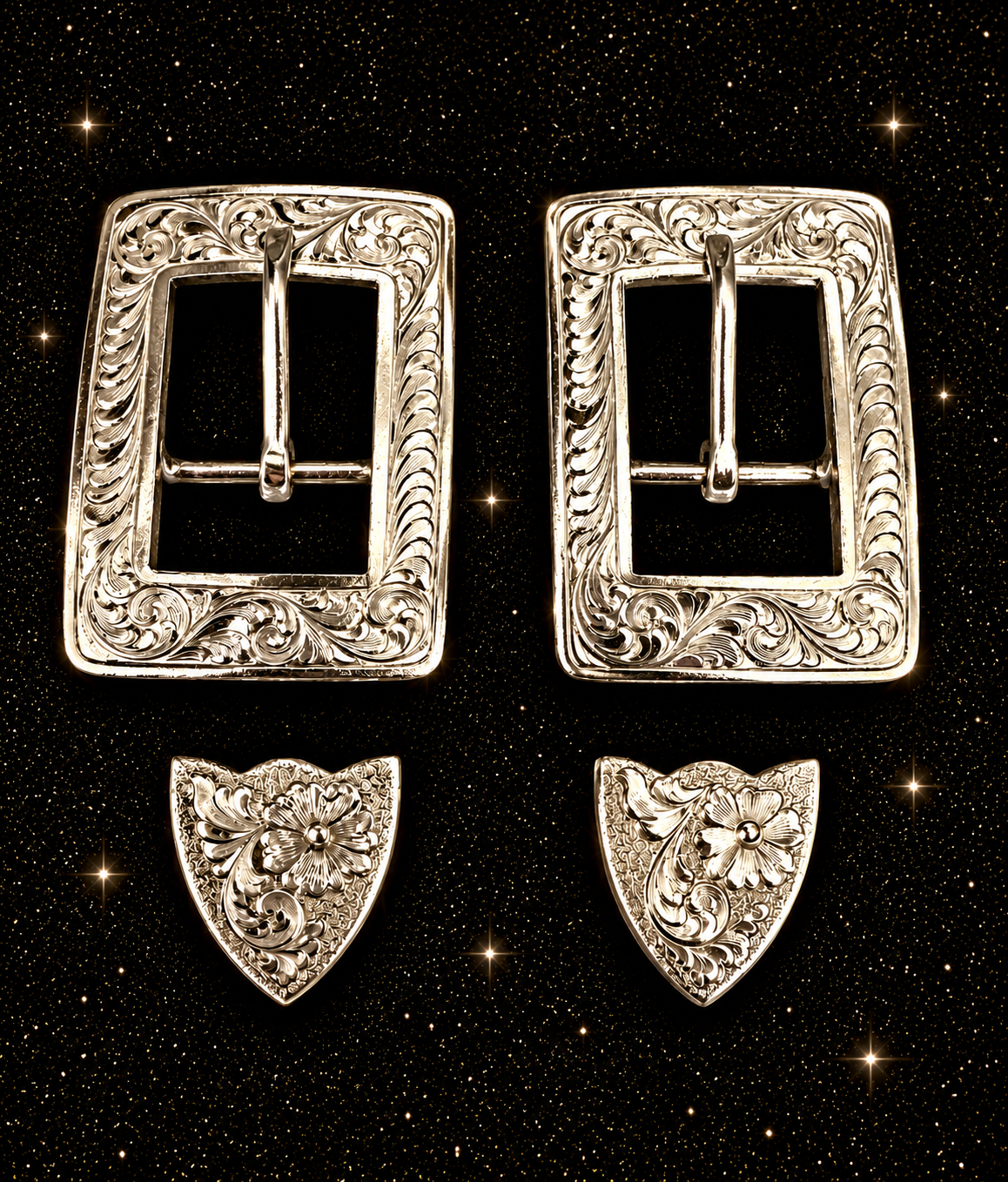 Silver Overlay Buckles, 1”