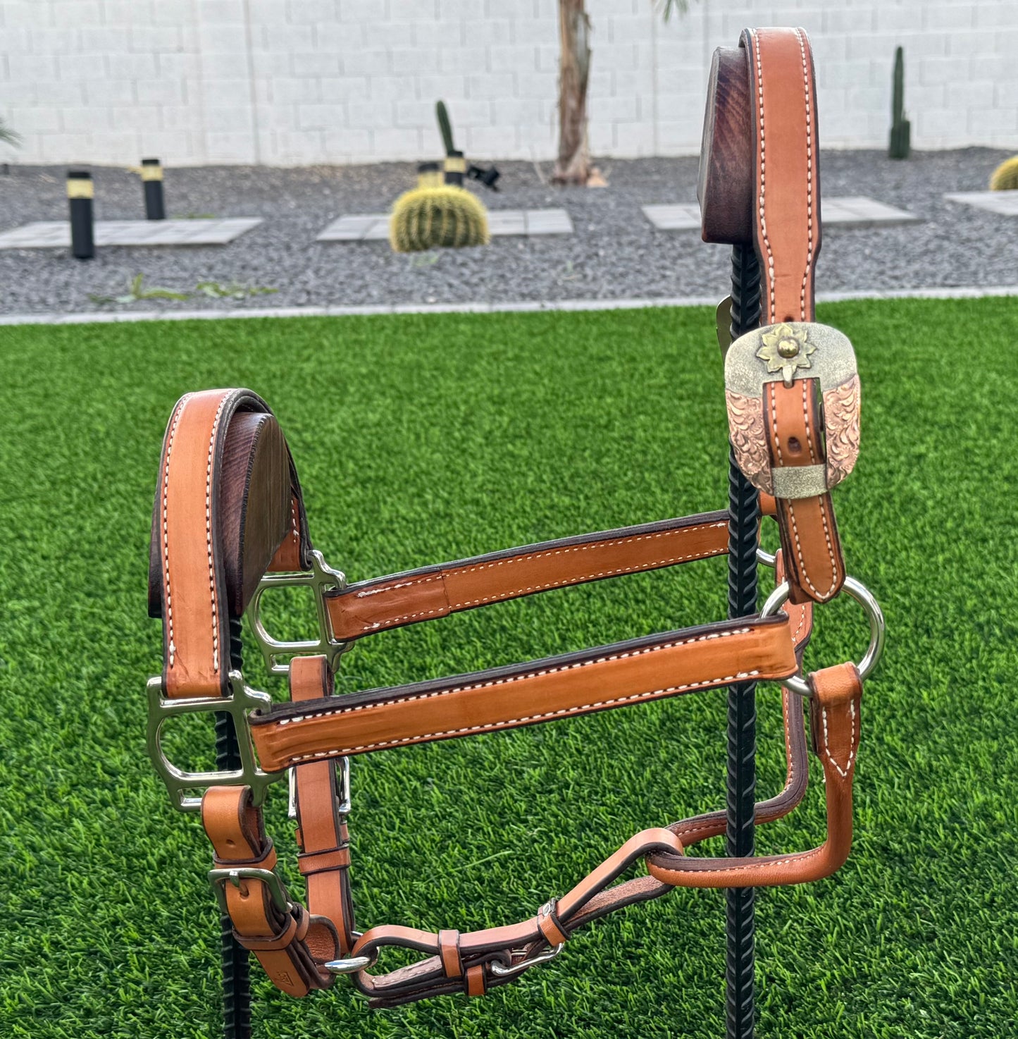 Tan Leather Horse Size Halter