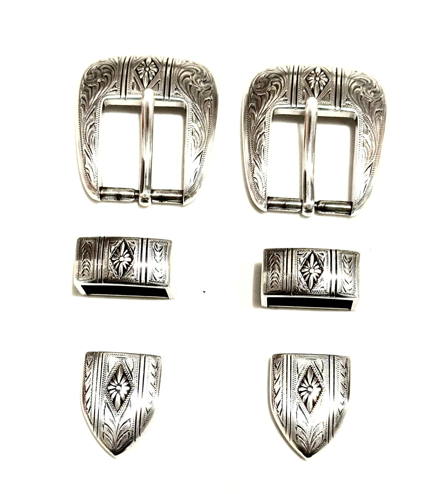 Southwestern Silver Buckles, 1”