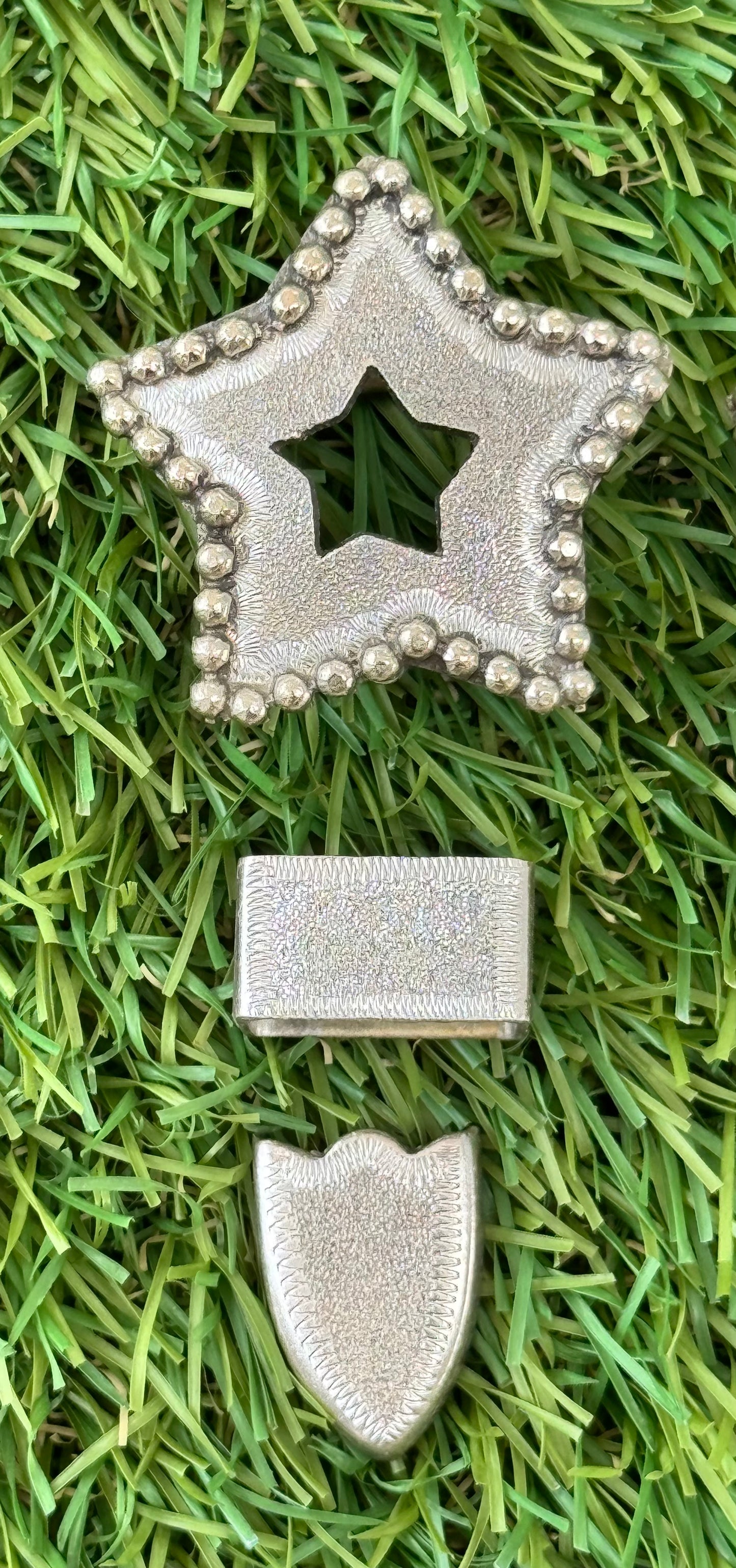 Silver Overlay Star Buckles, 5/8”